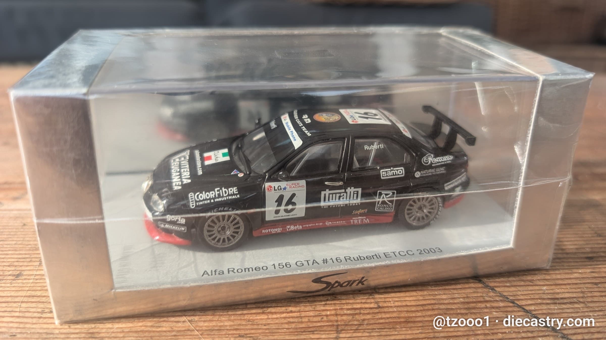 2003 Alfa Romeo 156 GTA ETCC 1:43 scale diecast model by SPARK Models in #16