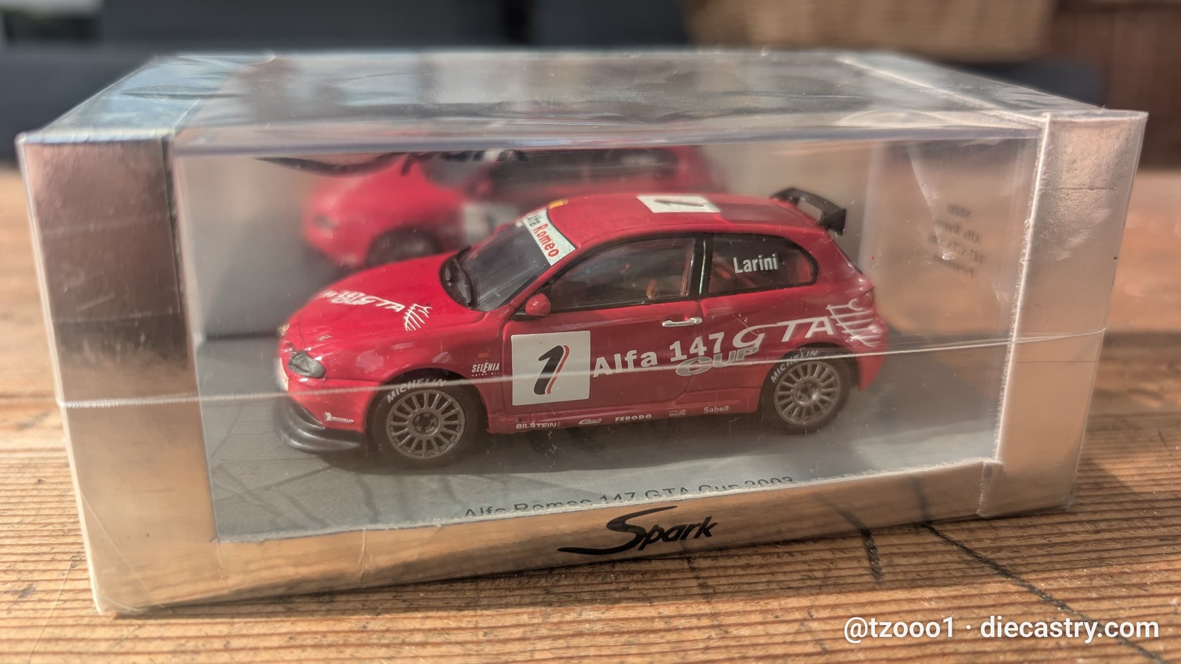 2003 Alfa Romeo 147 GTA Cup 1:43 scale diecast model by SPARK Models in #1