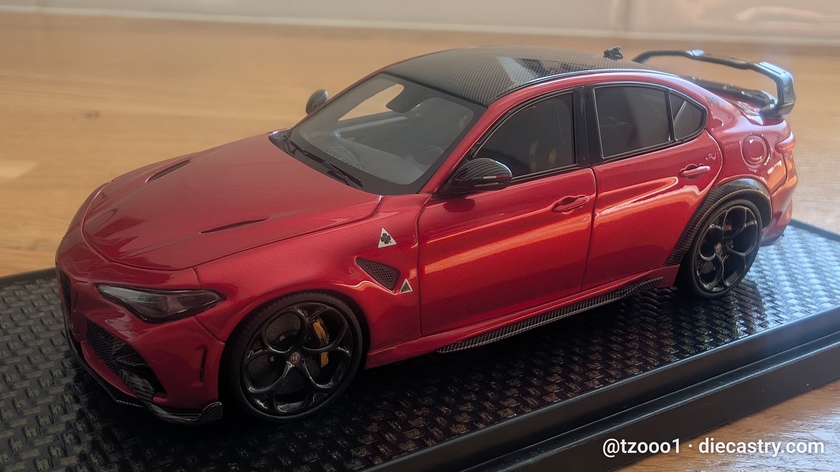 2024 Alfa Romeo Giulia GTAm 1:43 scale diecast model by BBR in Rosso GTA