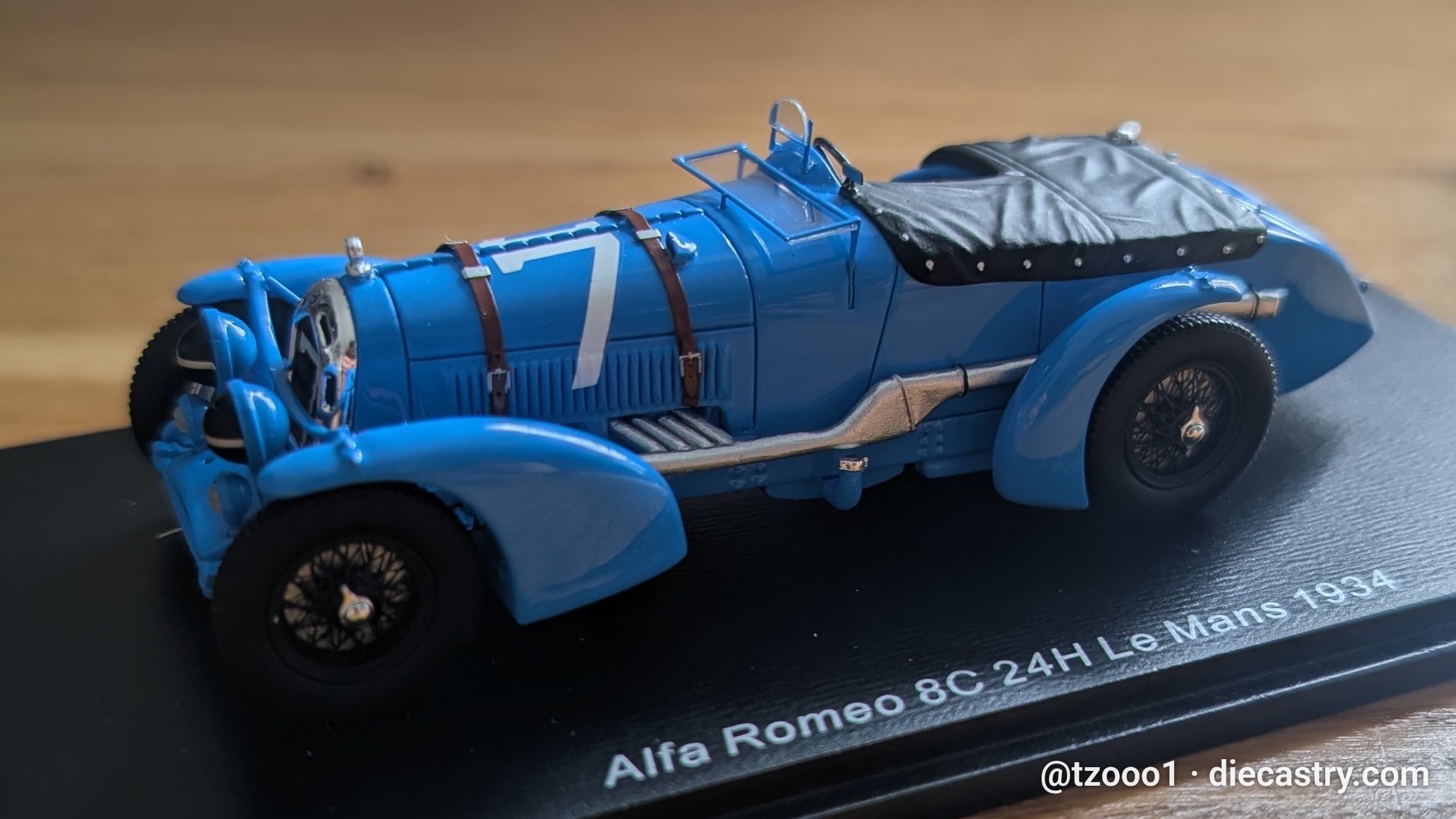 1934 Alfa Romeo 8C 24H LE MANS 1934 1:43 scale diecast model by SPARK Models in #7