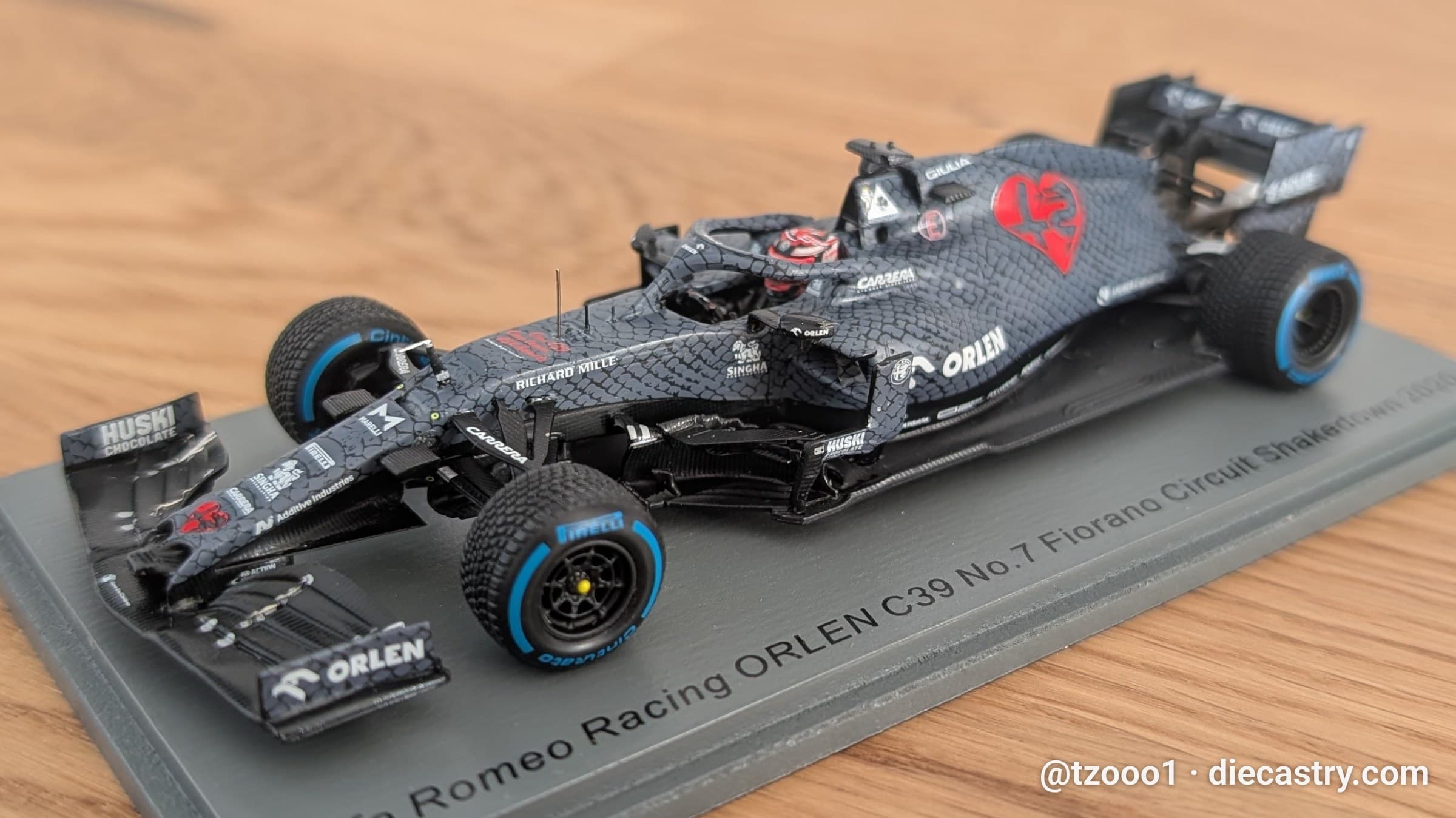 2020 Alfa Romeo Racing Orlen C39 / Fiorano Shakedown 1:43 scale diecast model by SPARK Models in #7