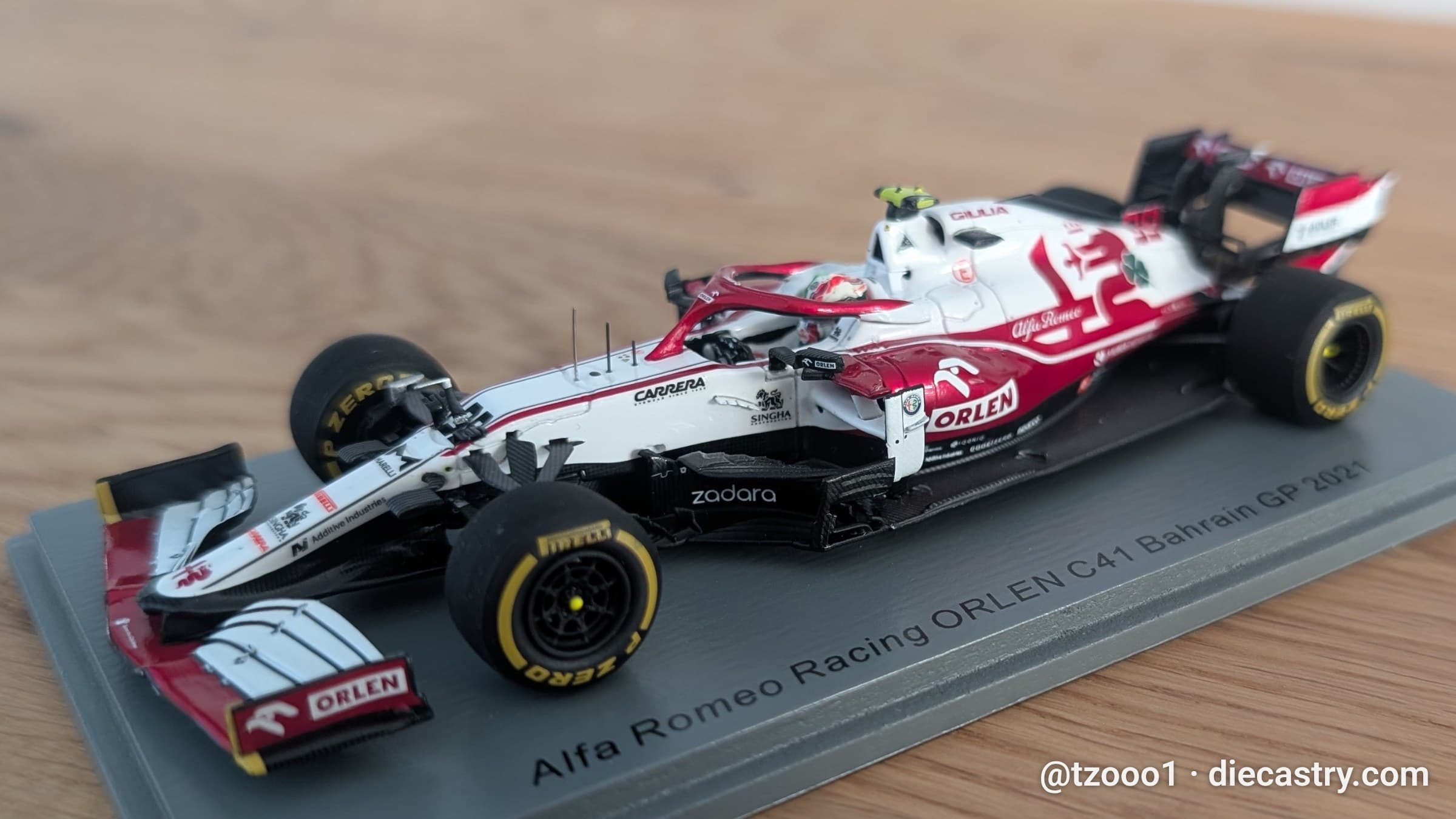 Alfa Romeo Racing Orlen C41 / Bahrain GP 1:43 scale diecast model
