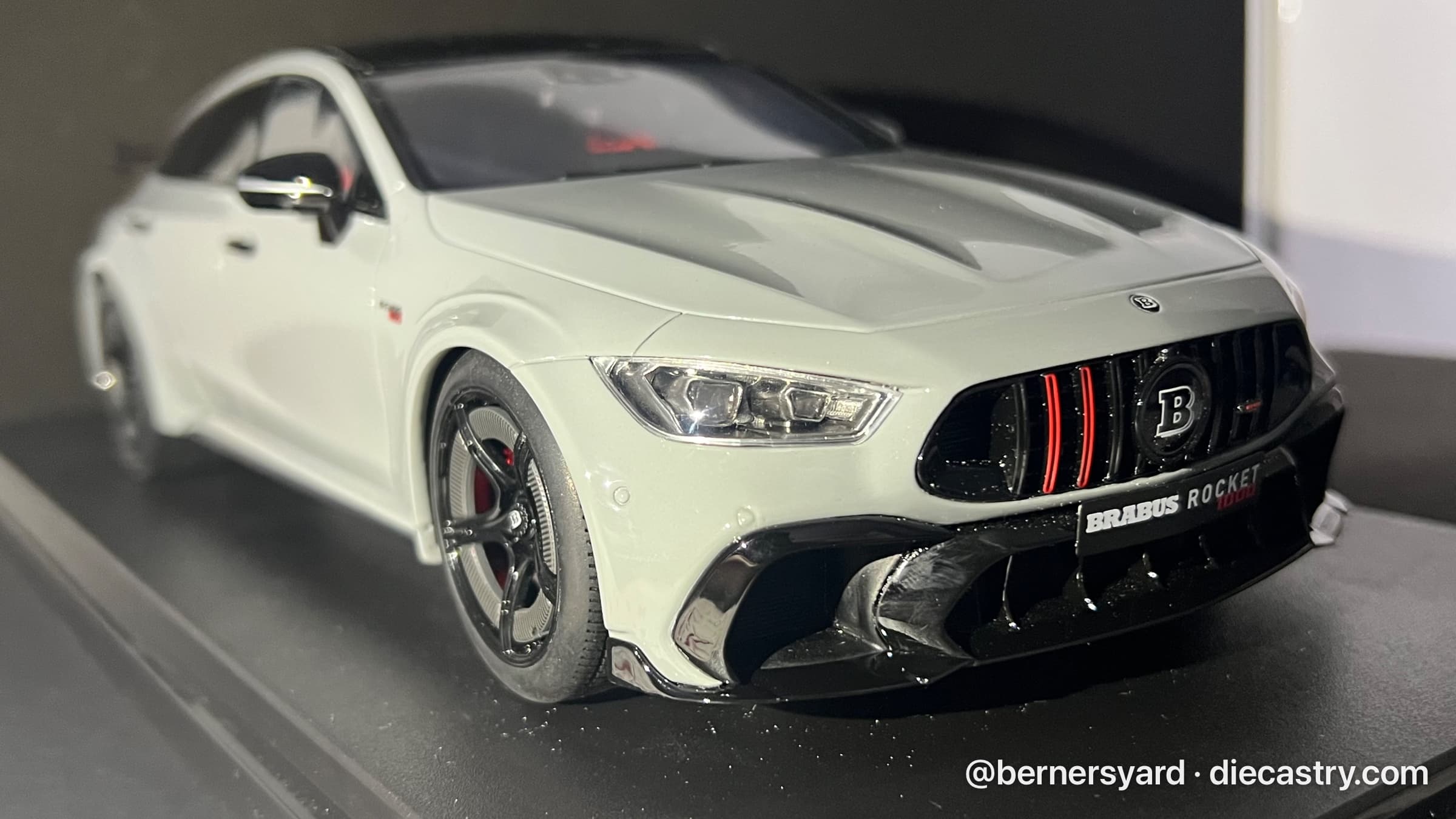 2023 Mercedes GT63s 1:18 scale diecast model by GT Spirit in Nardo Grey