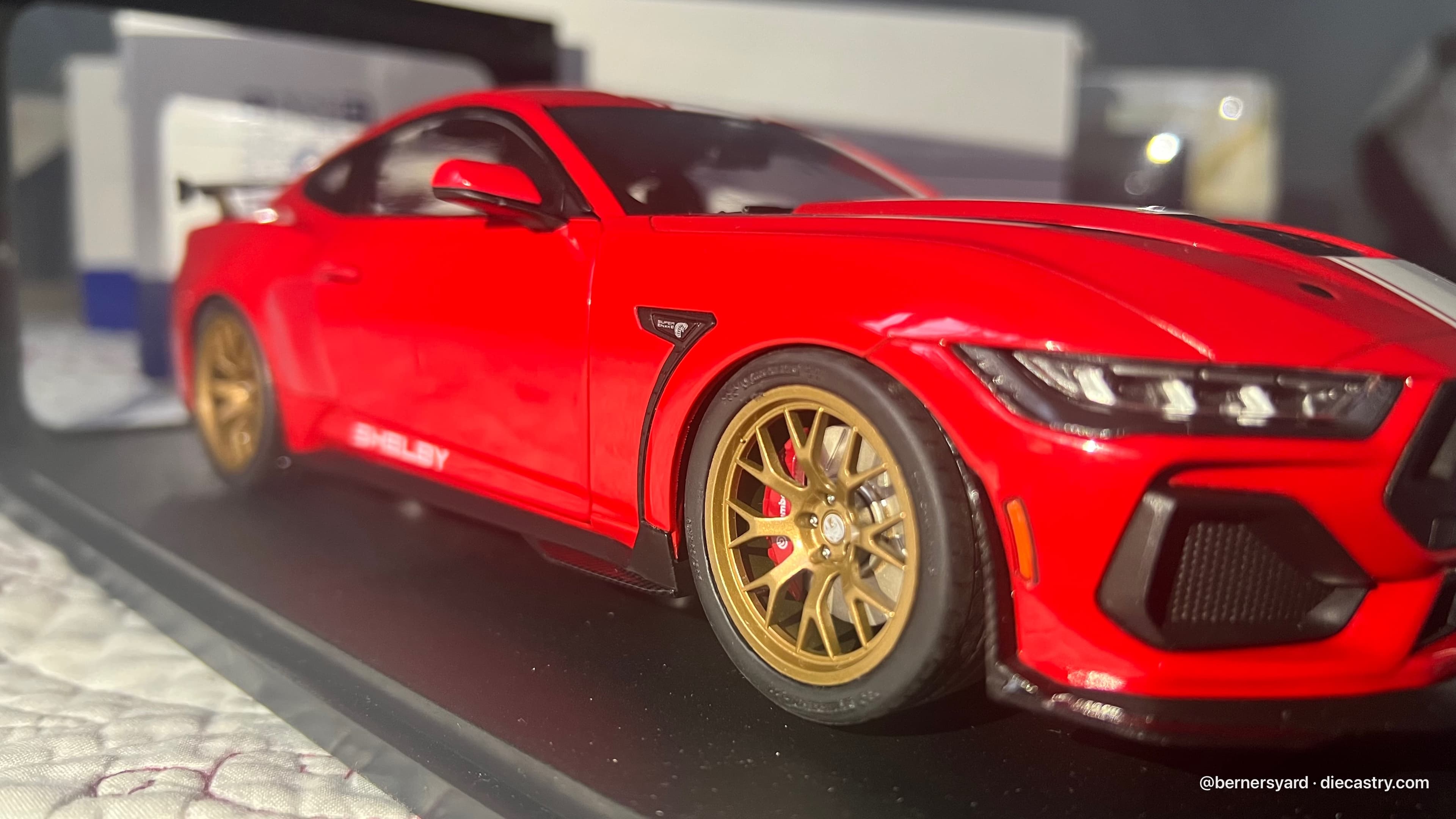 2025 Ford Mustang Shelby Snake 1:18 scale diecast model by Solido in Race Red