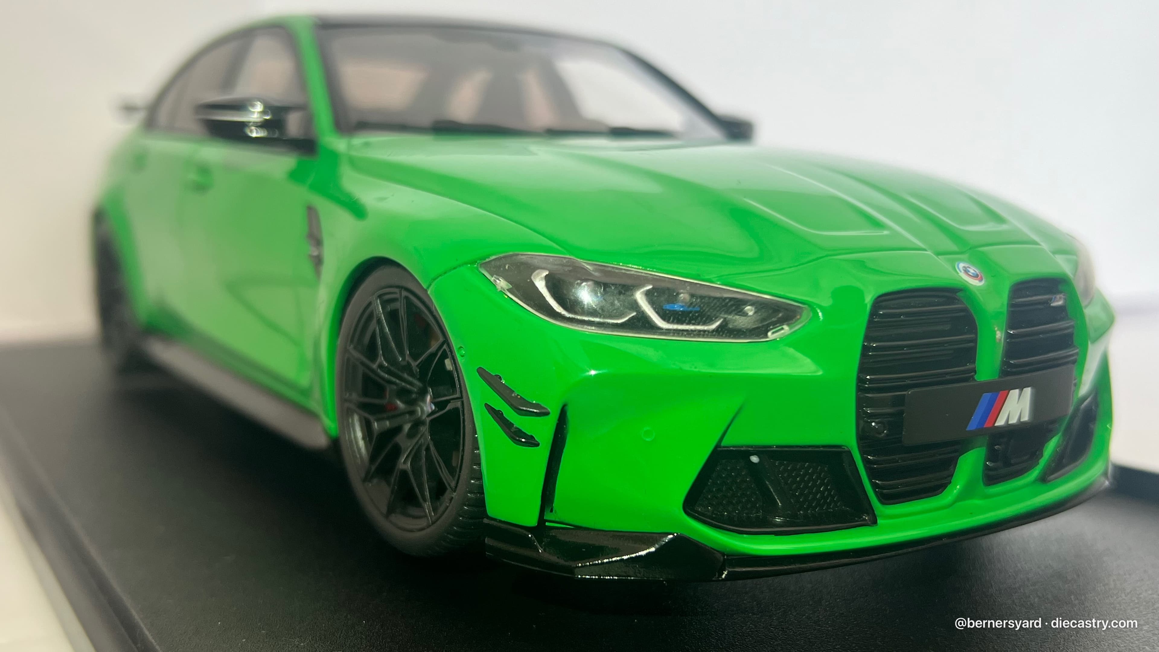 2024 BMW M3 G80 Performance 1:18 scale diecast model by Solido in Signal Green