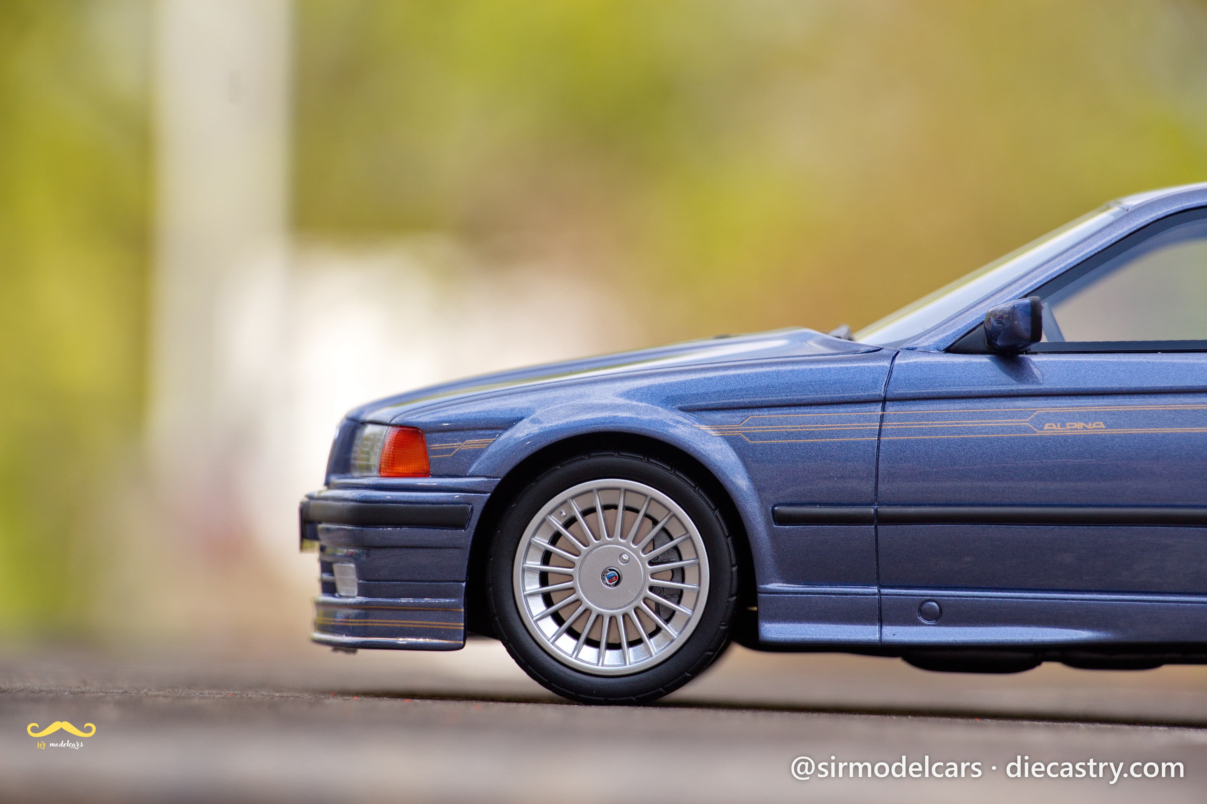 1992 BMW BMW Alpina B6 2.8 Alpina Blue Metallic 1:18 scale diecast model by Ottomobile in Alpina Blue Metaliic