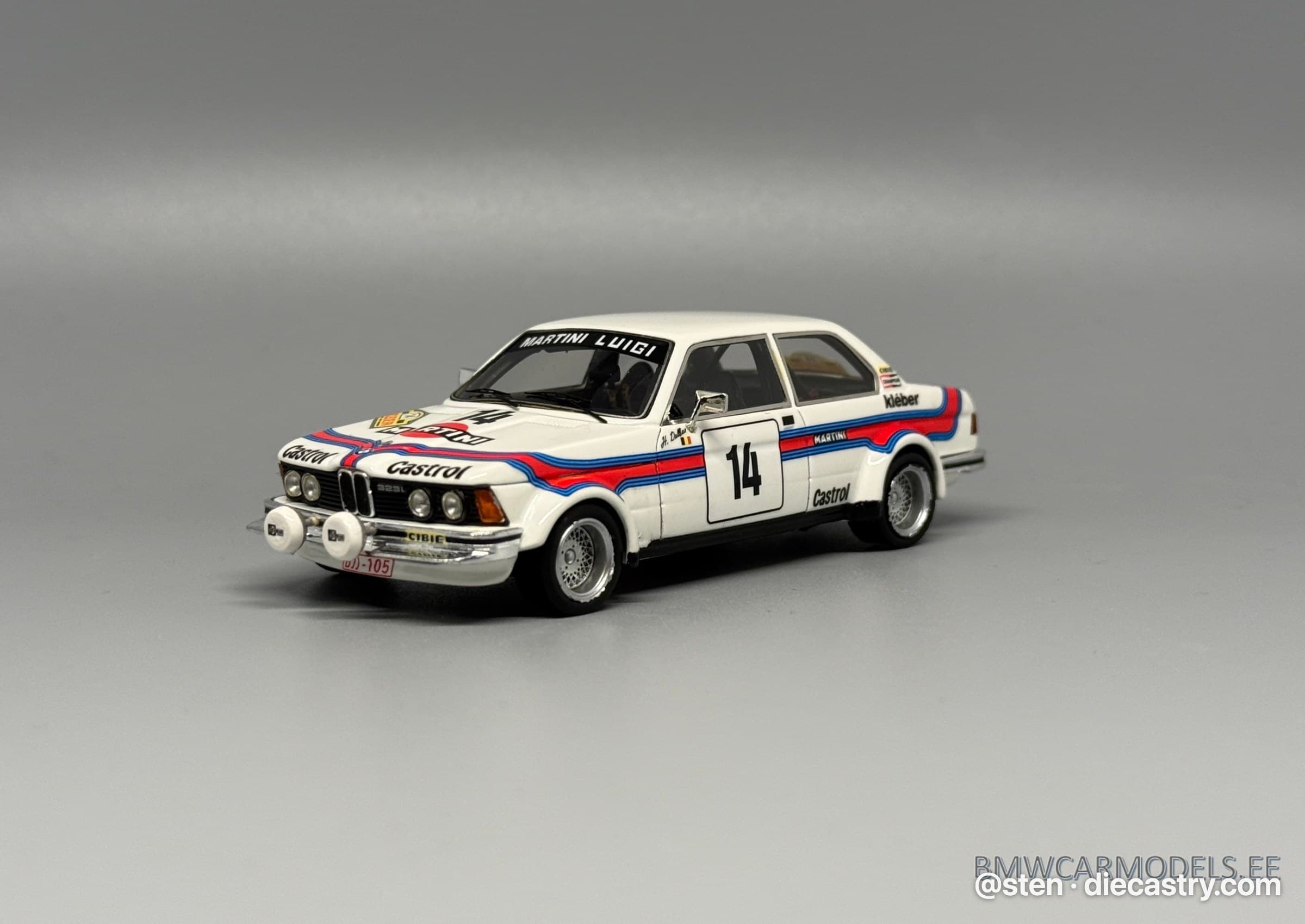 BMW 323i Martini Racing gr.2 Boucles DE Spa 1980 (E21) 1:43 scale diecast model by NEO Scale Models