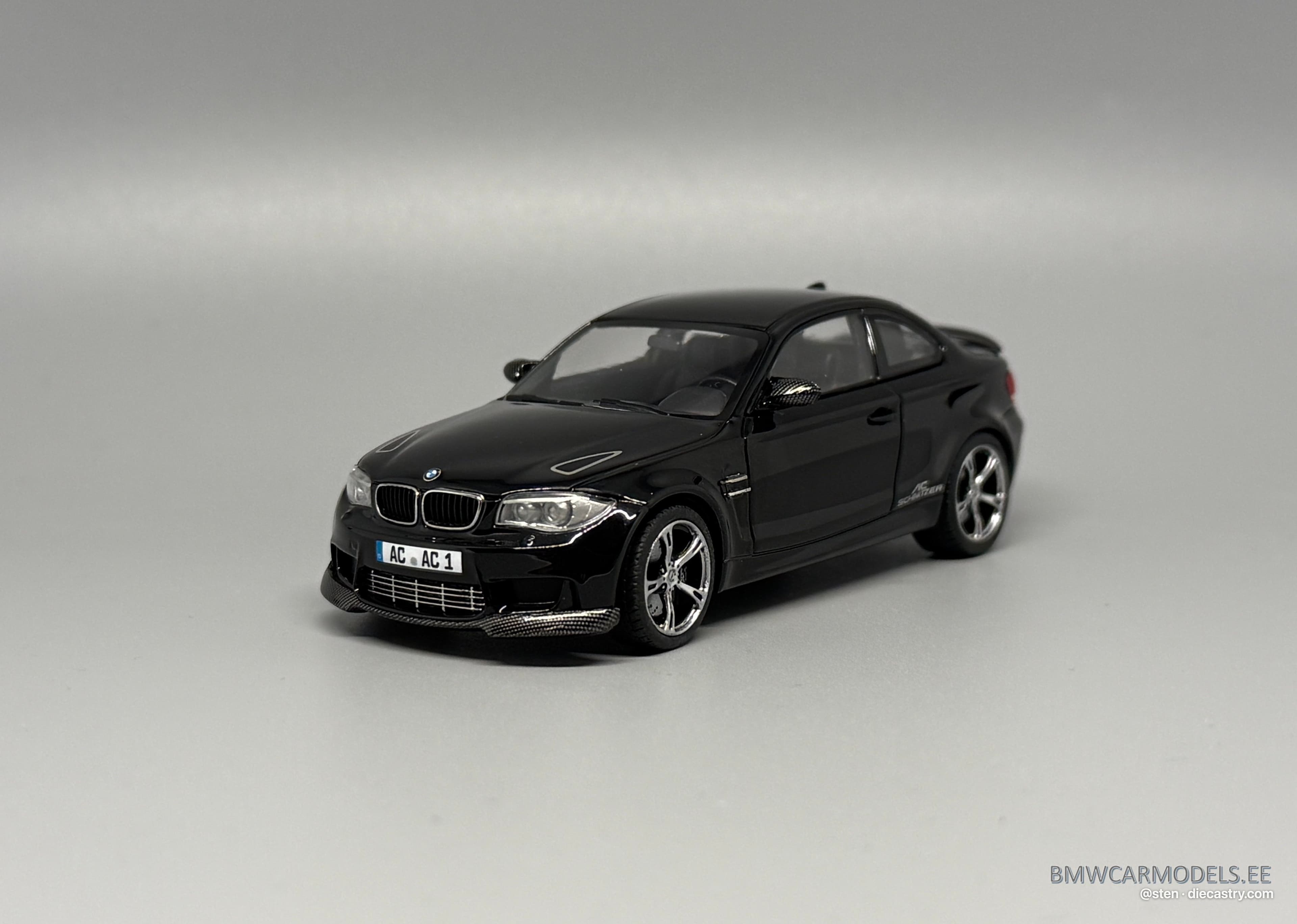 2011 BMW 1M Coupe ACS1 Sport Coupe 1:43 scale diecast model by Minichamps in Saphirschwarz Metallic