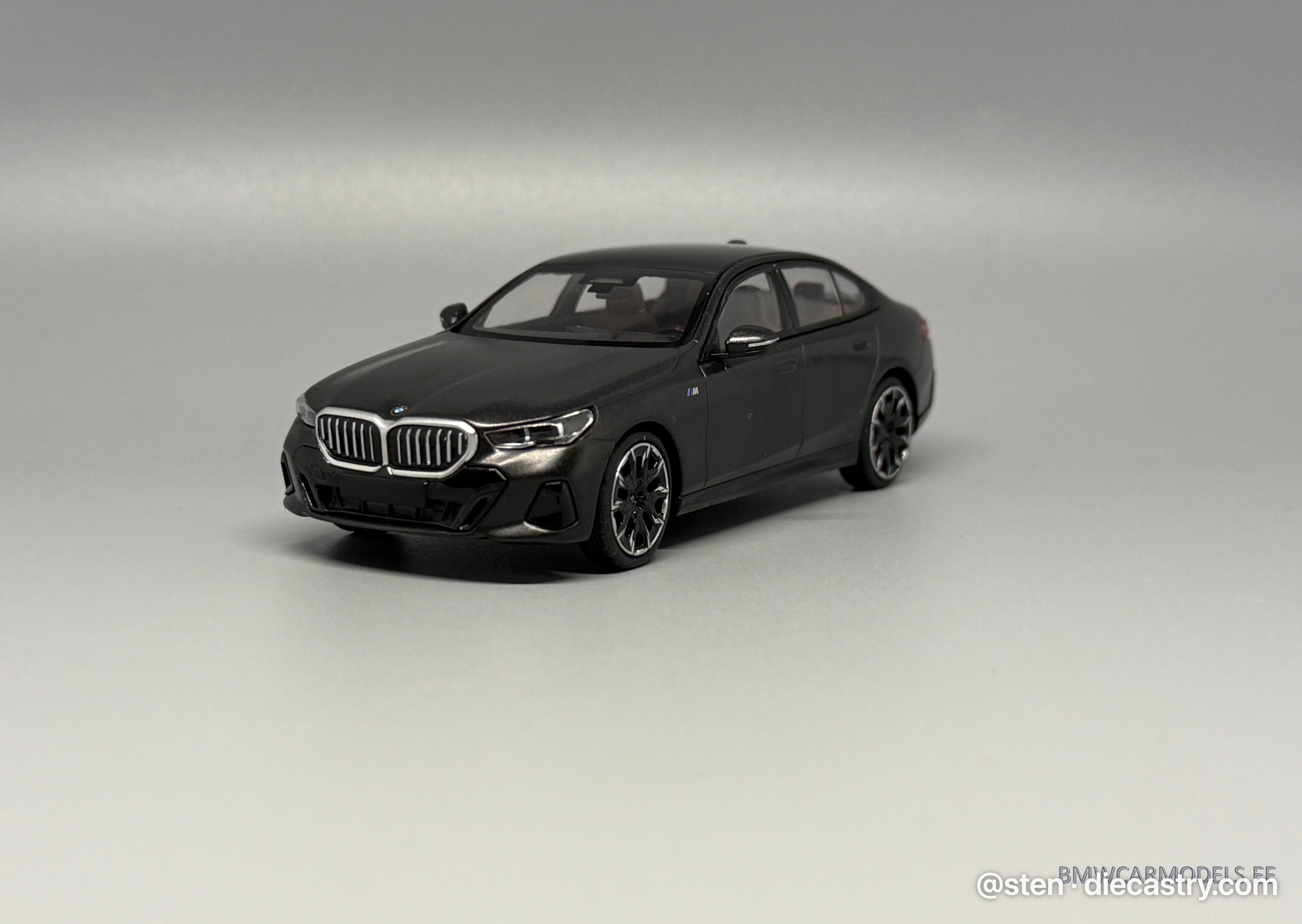 2024 BMW i5 1:43 scale diecast model by Minichamps in Frozen Deep Grey metallic
