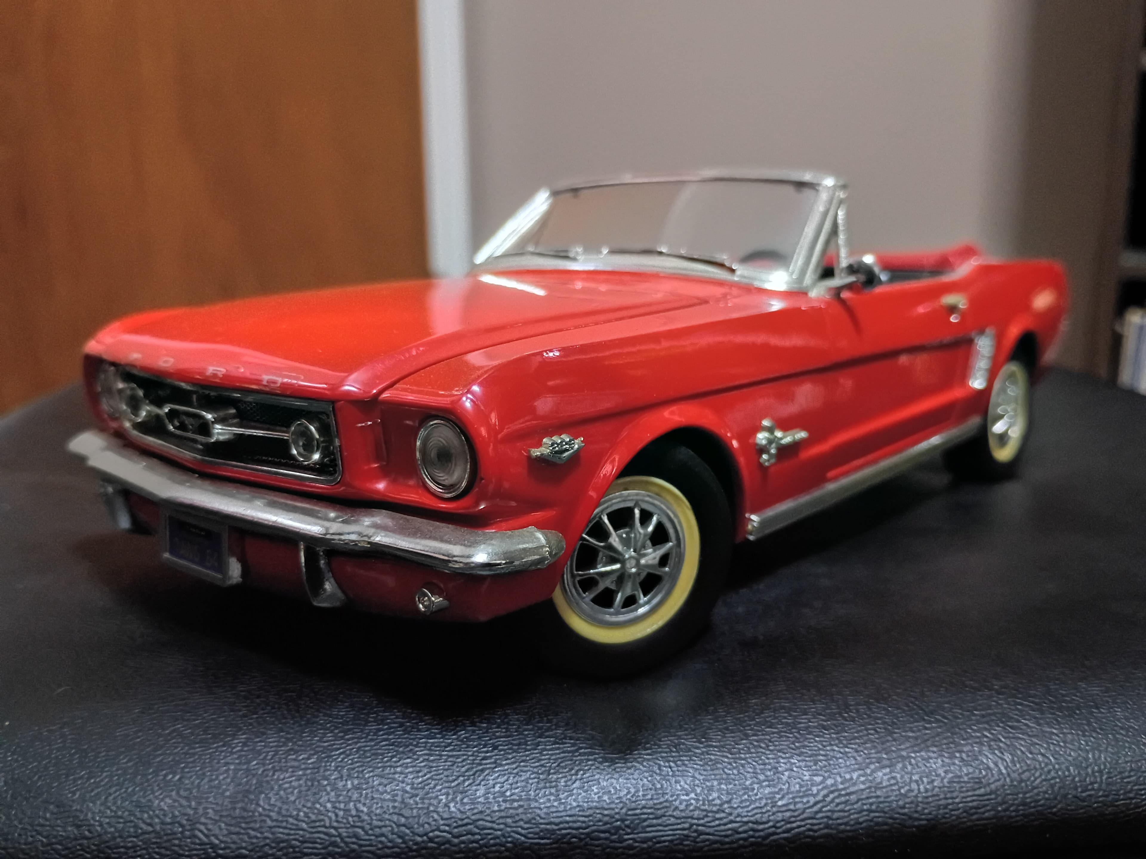 1965 Ford Mustang 1:18 scale diecast model by Solido in Red