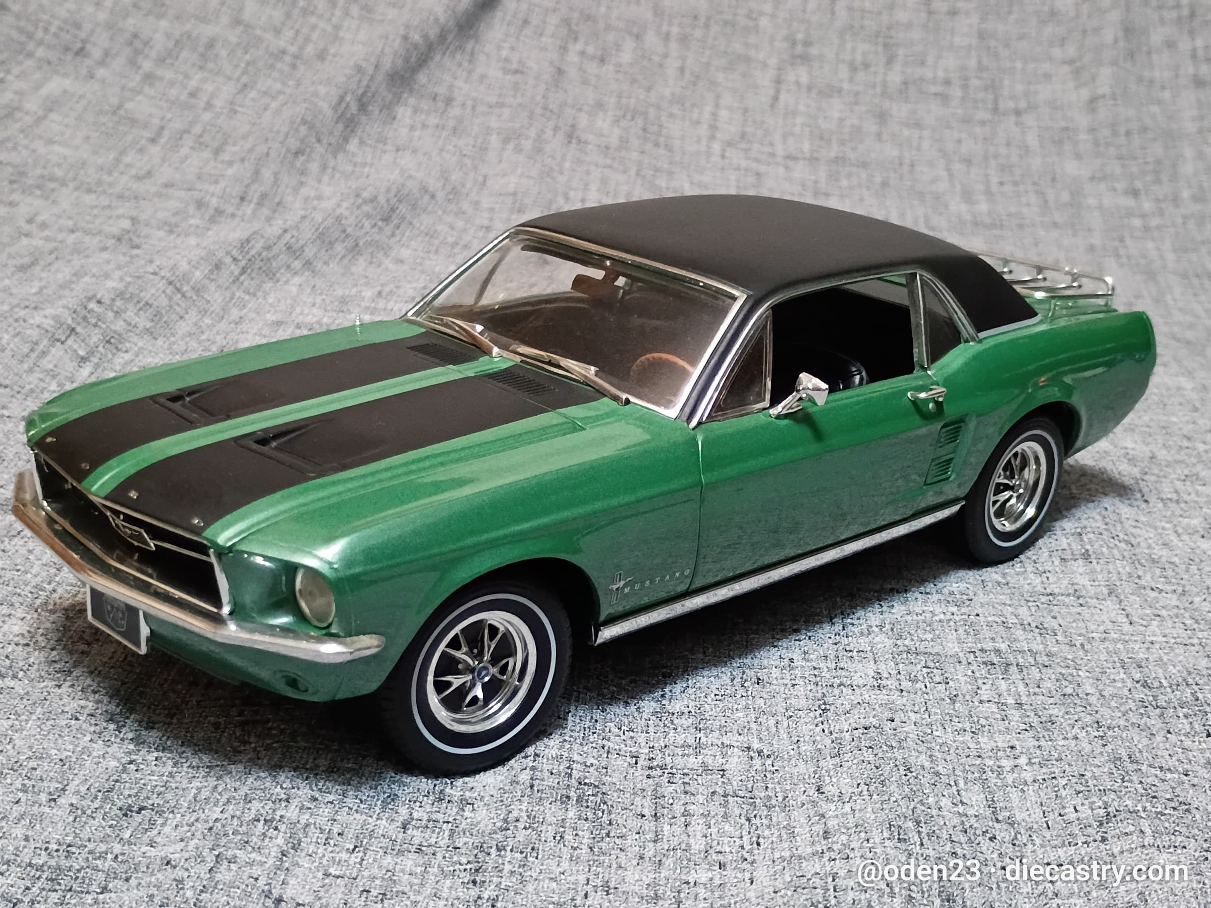 1967 Ford Mustang Ski Country Special 1:18 scale diecast model by Greenlight Collectibles in Loveland Green