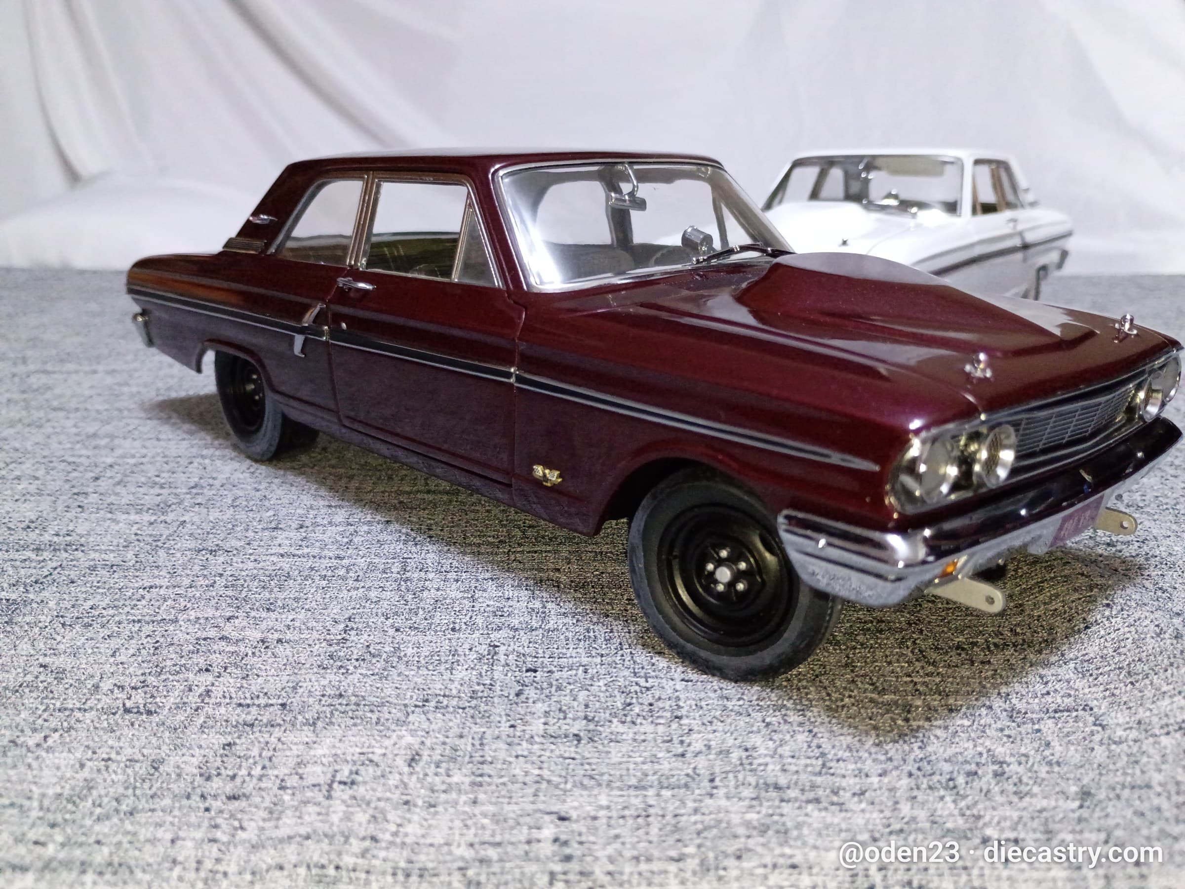 1964 Ford Fairlane Thunderbolt 1:18 scale diecast model by Ertl in Vintage Burgundy