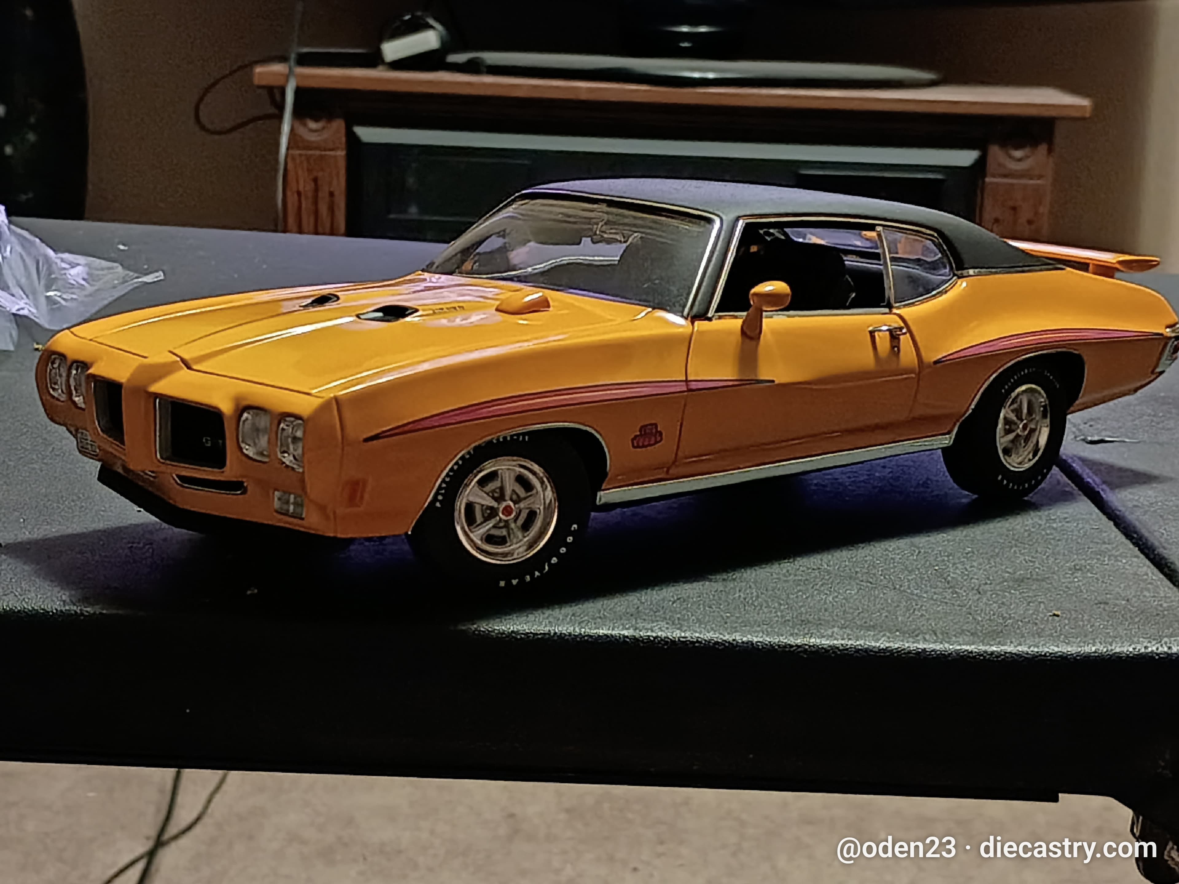 1970 Pontiac GTO 1:18 scale diecast model by G.M.P. in Orbit Orange