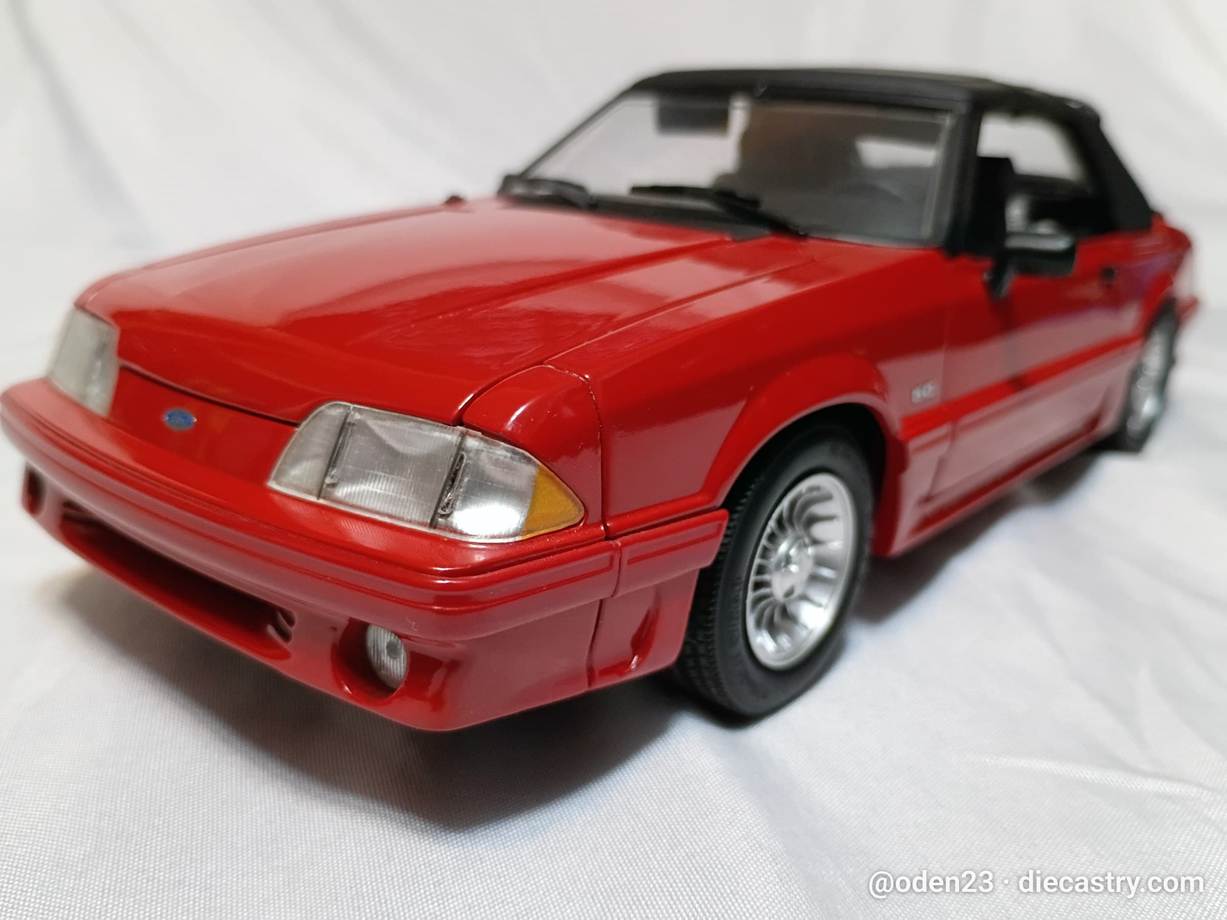 1988 Ford Mustang GT 1:18 scale diecast model by GMP in Medium Scarlet