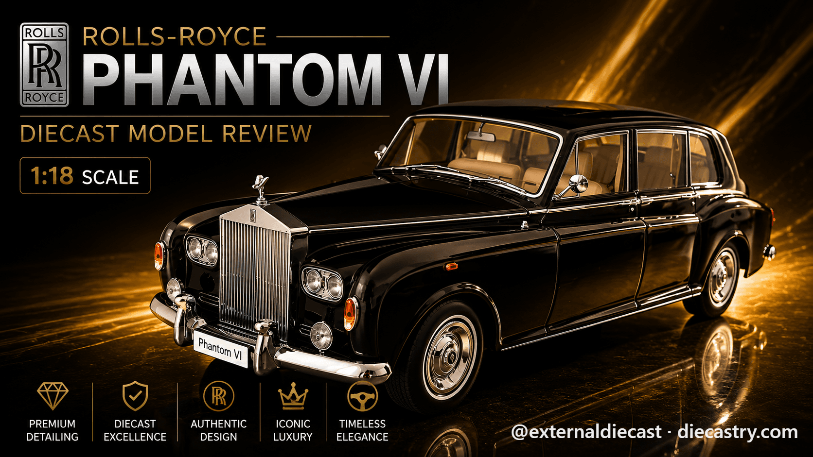 Rolls-Royce Phantom VI 1:18 scale diecast model