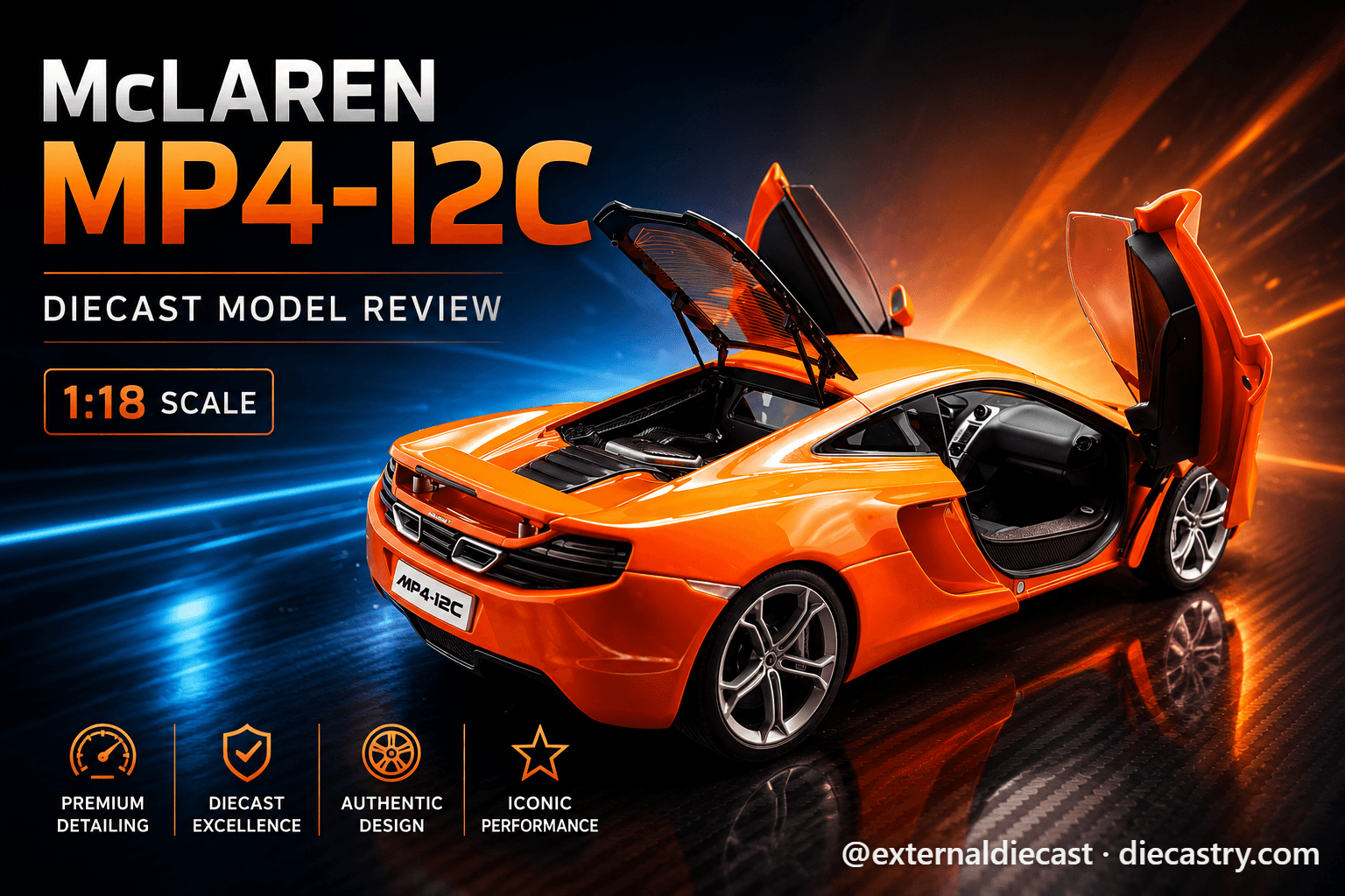 McLaren MP4-12C 1:18 scale diecast model