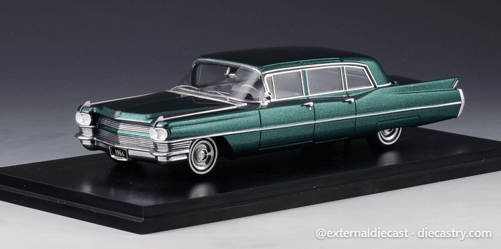 1964 Cadillac Fleetwood 75 1:43 scale diecast model by Stamp Models in Nile Metallic Green