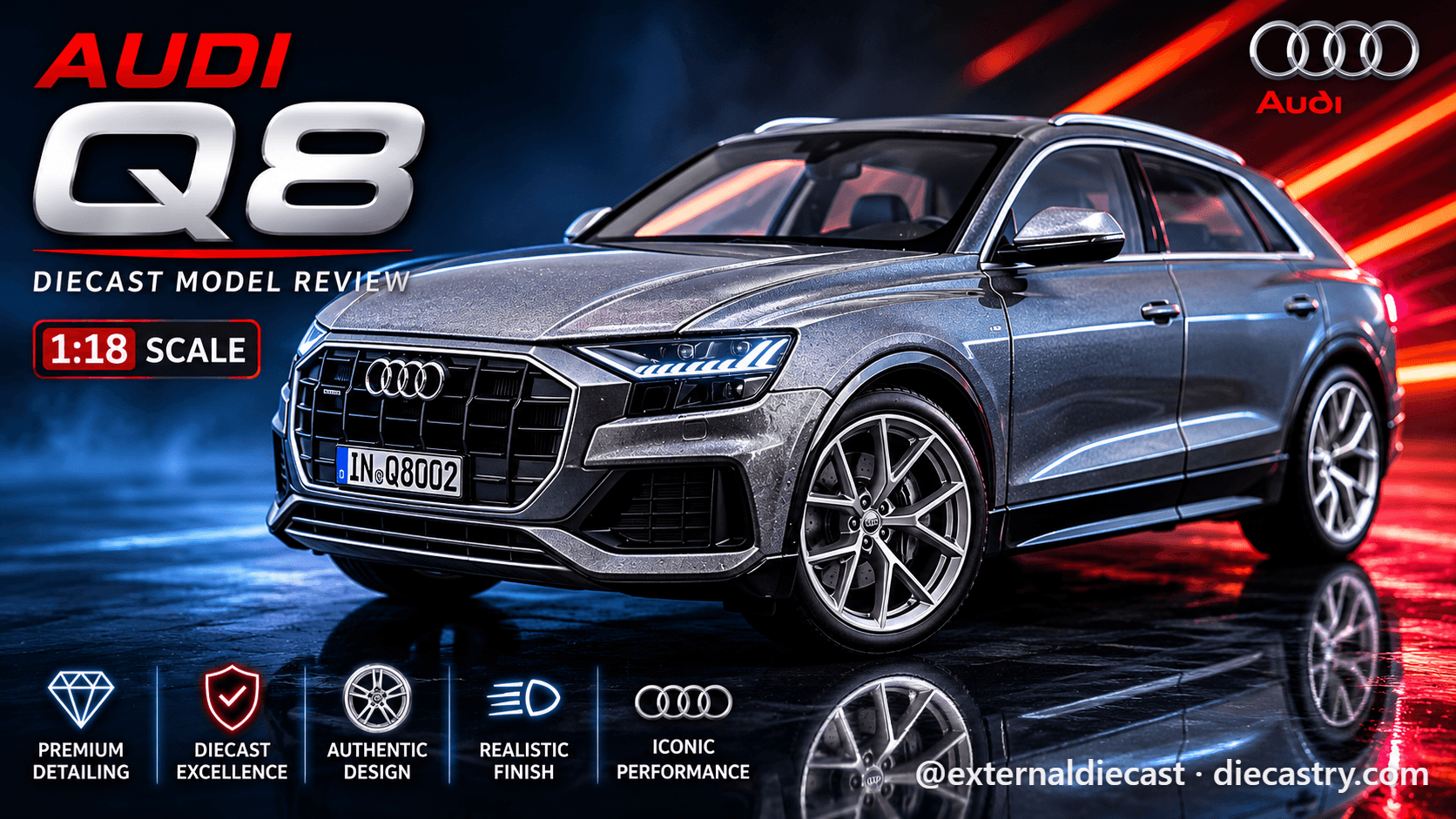 Audi Q8 1:18 scale diecast model