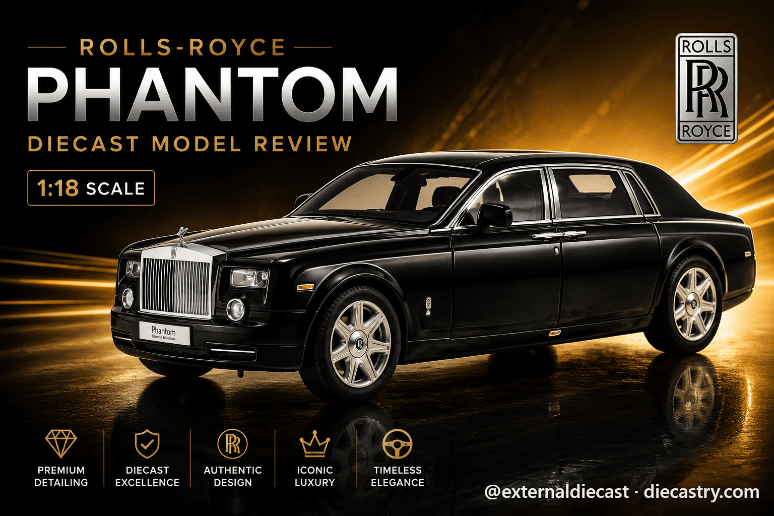 Rolls-Royce Phantom EWB 1:18 scale diecast model