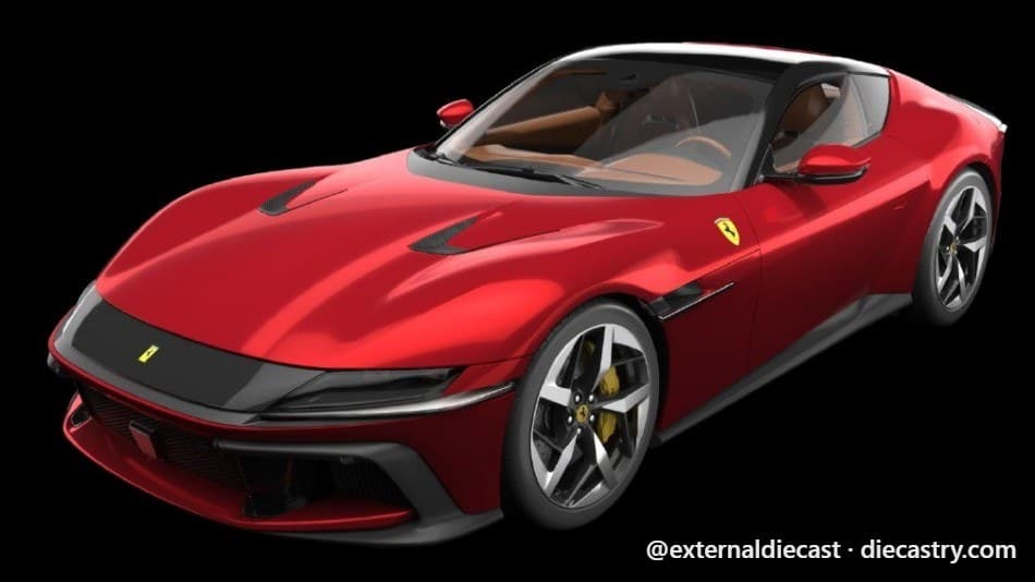 2024 Ferrari 12 Cilindri 1:8 scale diecast model by Pocher in Rosso Imola
