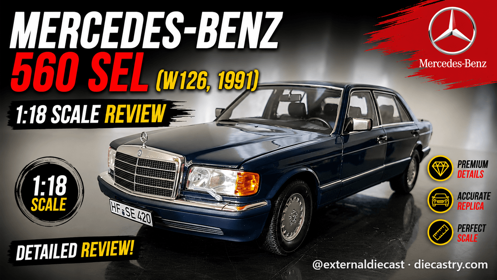 Mercedes-Benz 560 SEL W126 1:18 scale diecast model