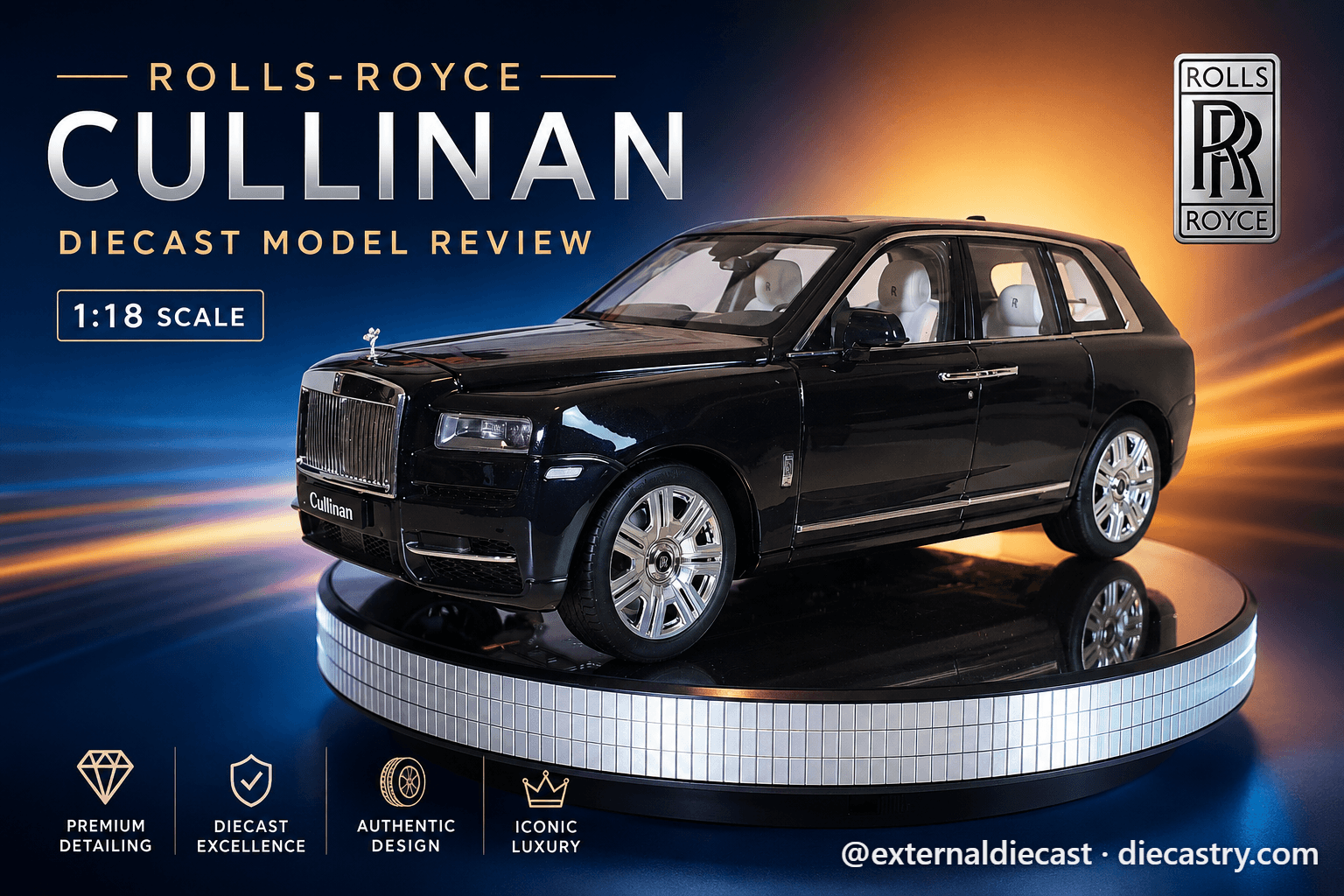 Rolls-Royce Cullinan 1:18 scale diecast model