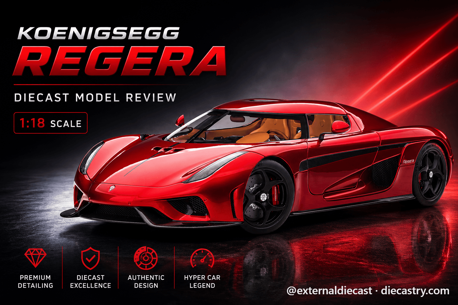 Koenigsegg Regera 1:18 scale diecast model