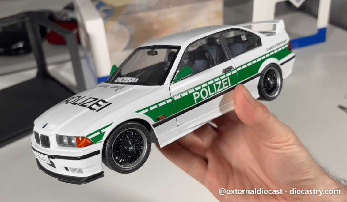 BMW E36 M3 COUPE SOLIDO WORKS DRIFT POLIZEI 1:18 scale diecast model