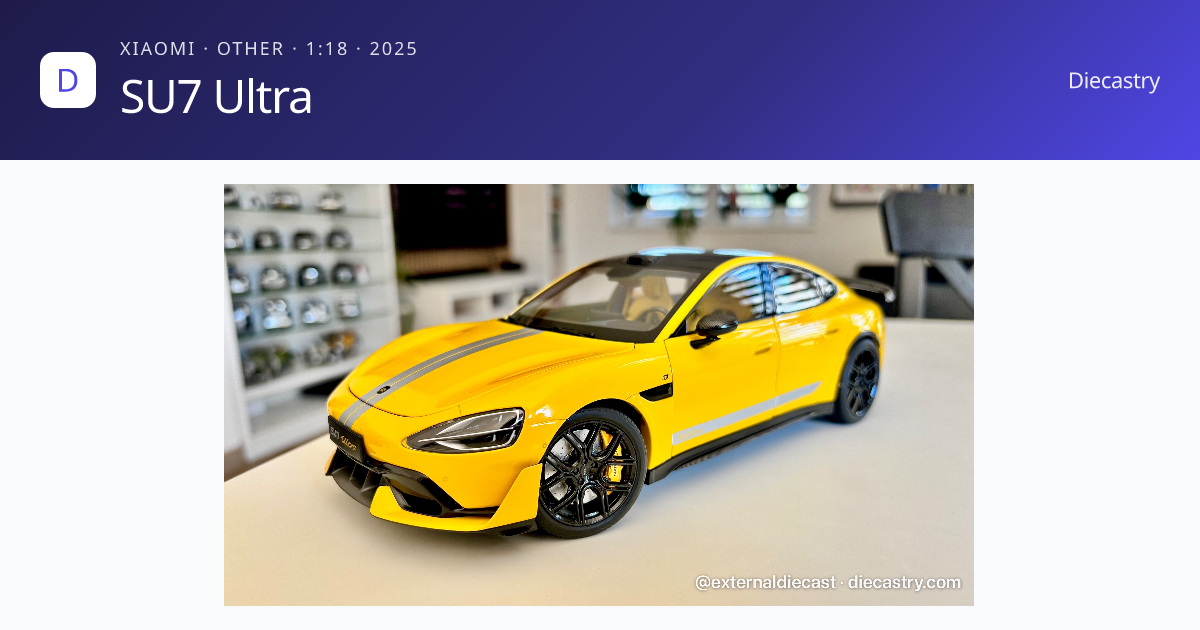2025 Xiaomi SU7 Ultra 1:18 by Other